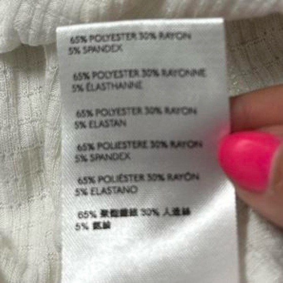 Free People White Plunging tank top with adjustable tie front - Picture 5 of 5